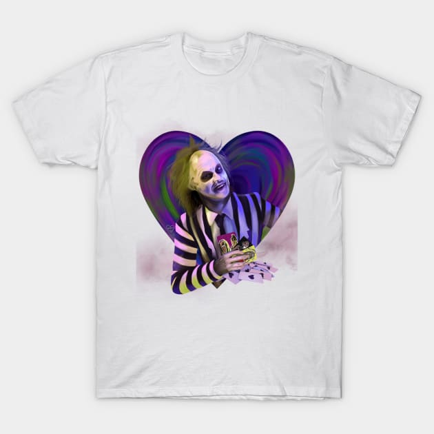 Beetlejuice Corazón T-Shirt by thelamehuman